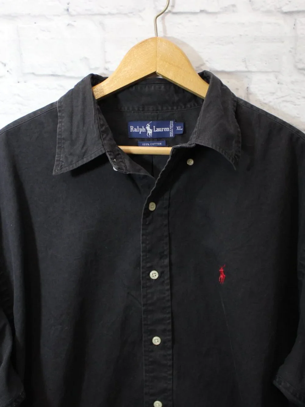 Polo Ralph Lauren Extra Large Black Classic Fit Cotton Oxford Button Down Shirt